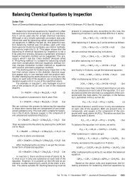 Balancing Chemical Equations - UIC Department of Chemistry