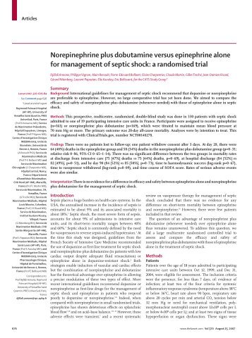 Norepinephrine plus dobutamine versus epinephrine alone for ...