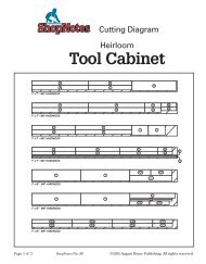 Heirloom Tool Cabinet Cutting Diagram - ShopNotes