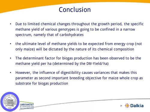 âWhat is the best Maize variety for biogas Production?â