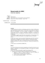 Responsable du SIRH - Inrap