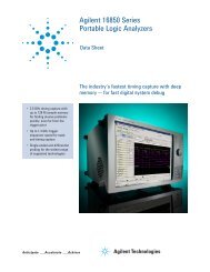 Agilent 16850 Series Portable Logic Analyzers - Data Sheet - TEVET