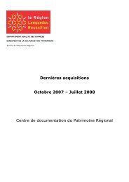 Acquisitions du centre de documentation 2007 - Culture et ...