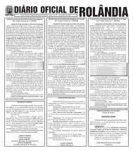 DIÃRIO OFICIAL DE - Prefeitura do municÃ­pio de RolÃ¢ndia