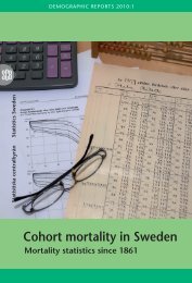 Cohort mortality in Sweden (pdf)