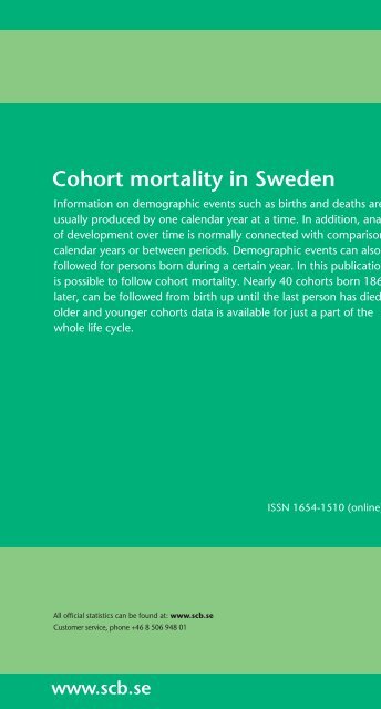 Cohort mortality in Sweden (pdf)