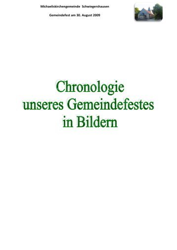 Vorankündigung des Gemeindefestes - Schwiegershausen