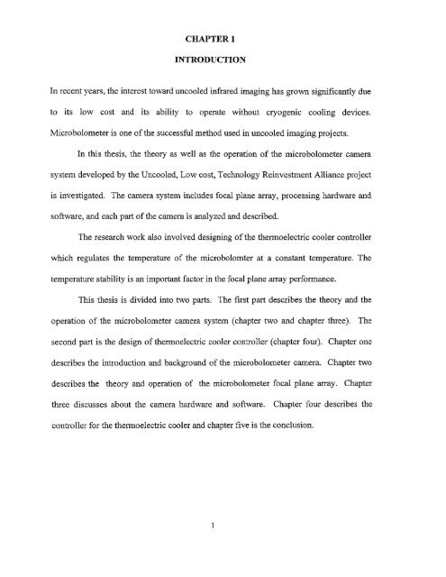 Analysis of 320X240 uncooled microbolometer focal plane array ...