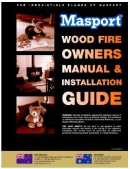 Masport Wood Heater Manual all Models - Pivot Stove & Heating