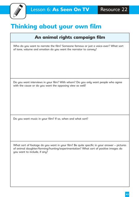 English Resource Booklet 2 - Animal Aid