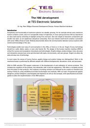 The HMI development at TES Electronic Solutions