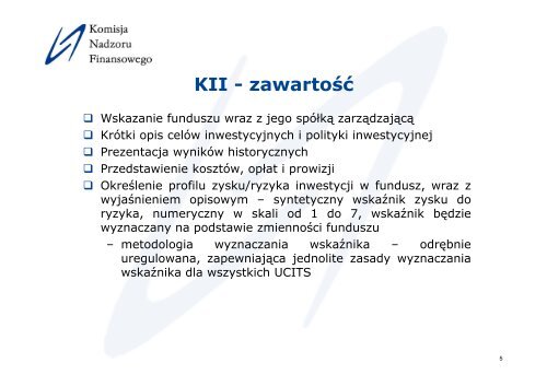 Dyrektywa 2009/65/WE UCITS IV â wyzwania dla polskiego rynku ...