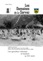 Les Domaines de la Sarvaz, Une agriculture valaisanne en ... - Saillon