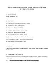 second quarterly report of the tertiary committee to general council ...