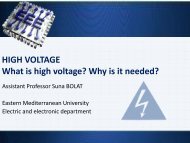 High voltage - faraday - Eastern Mediterranean University