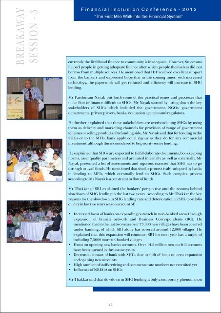 Financial Inclusion Conference - Sa-Dhan