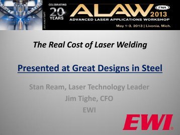 The Real Cost of Laser Welding
