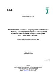 Evaluation de la convention d'objectifs du GRDR intitulÃ©e ... - F3E