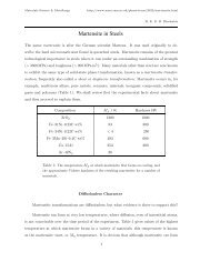 Martensite in Steels - Department of Materials Science and Metallurgy