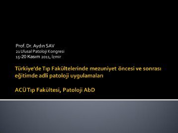 AydÄ±n Sav - Patoloji Dernekleri Federasyonu