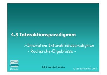 HCI-10-Innovative Interaktionsformen-2009 - schmiedecke.info