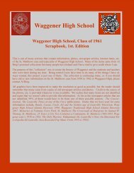 Waggener High School, Class Of 1961 - RingBrothersHistory.com