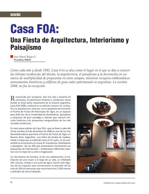DiseÃ±o Casa FOA - Revista El Mueble y La Madera