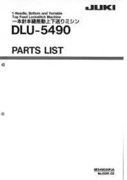 Parts book for Juki DLU-5490