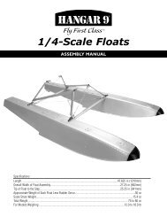 1/4 Scale Cub Floats Manual - Horizon Hobby