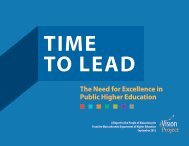 Time to Lead: The Need for Excellence in Public Higher Education