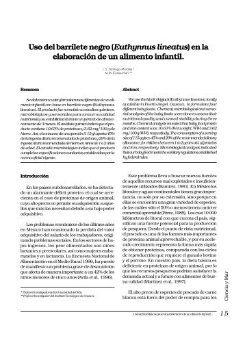 Uso del barrilete negro (Euthynnus lineatus) - Universidad del Mar