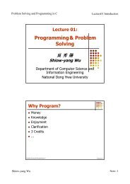 Programming & Problem Solving