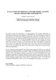 EVALUATION OF PHOENICS CFD FIRE MODEL AGAINST ... - Cham