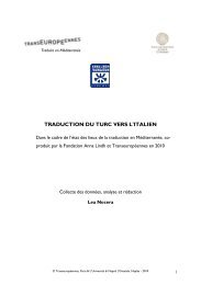 Etude sur la traduction du turc vers l'italien - TranseuropÃ©ennes