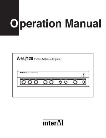 A-60/120 Public Address Amplifier - Inter-M