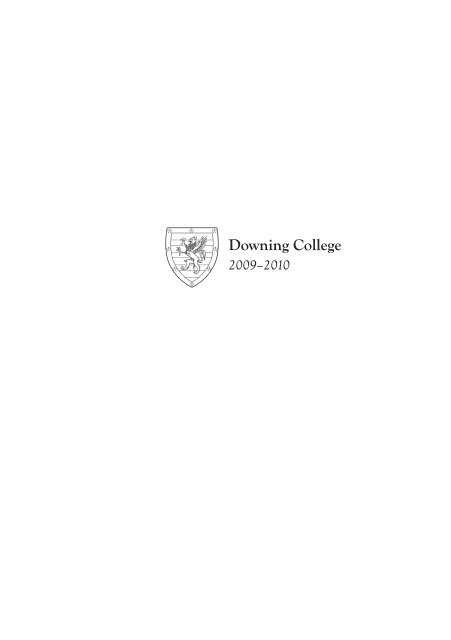 Downing 2010 cover opt b_Layout 1 - Downing College - University ...