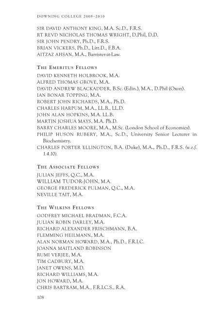 Downing 2010 cover opt b_Layout 1 - Downing College - University ...