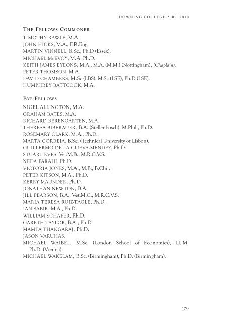 Downing 2010 cover opt b_Layout 1 - Downing College - University ...