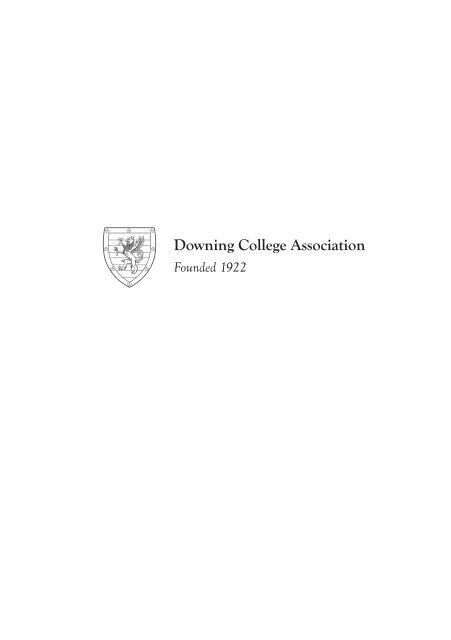 Downing 2010 cover opt b_Layout 1 - Downing College - University ...