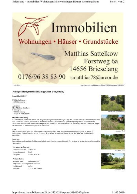 Seite 1 von 2 Brieselang - Immobilien Wohnungen Mietwohnungen ...