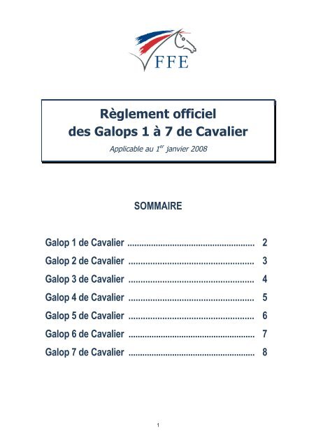 Programme officiel des Galops 1 à 7 - CDE 11