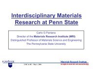 The Materials Research Institute at Penn State