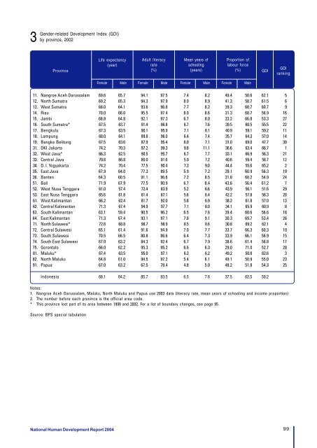 Download the Indonesia Human Development Report 2004. - UNDP