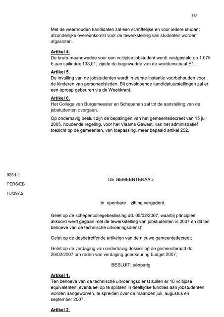 238 PROCES-VERBAAL DER ZITTING VAN DE ... - Groen Diest