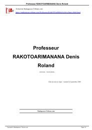 Professeur RAKOTOARIMANANA Denis Roland
