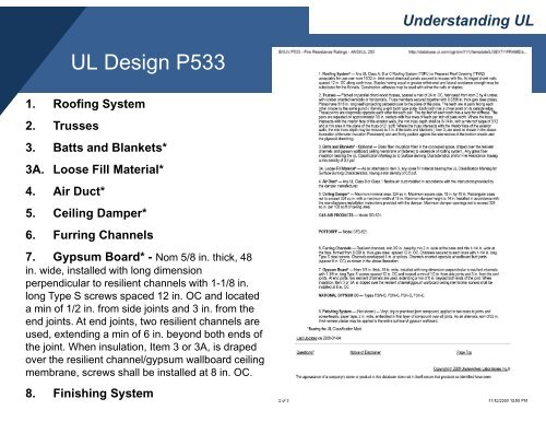 Understanding the UL Fire Resistance Directories - Ron Blank ...