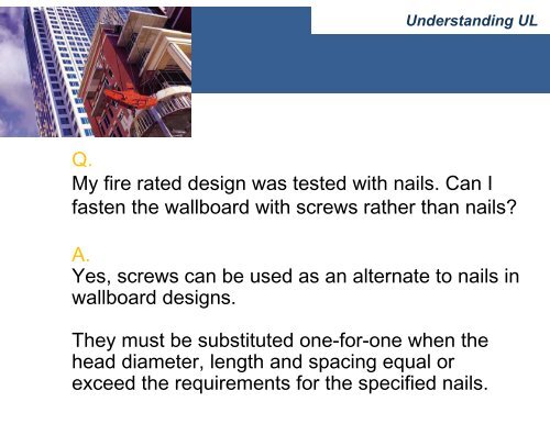 Understanding the UL Fire Resistance Directories - Ron Blank ...