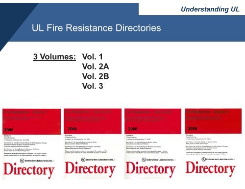 Understanding the UL Fire Resistance Directories - Ron Blank ...