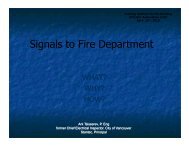 Signals to Fire Department - Building Officials' Association of BC