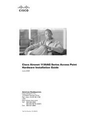 Cisco Aironet 1130AG Series Access Point Hardware Installation ...